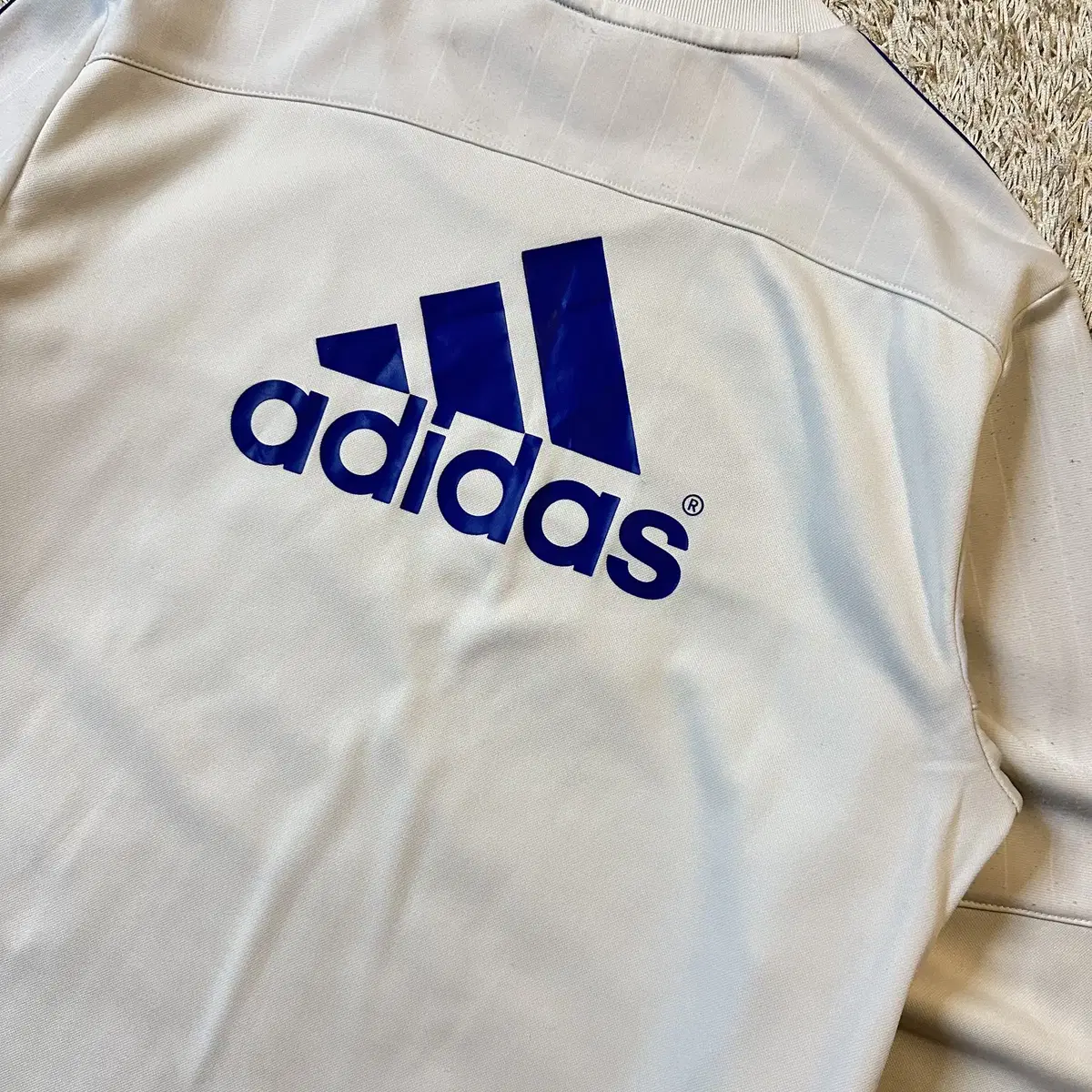 [S] 대장급) 아디다스 ADIDAS 첼시 트랙탑 맨투맨 화이트 블루