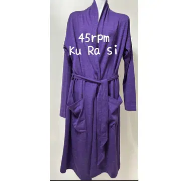 45rpm kurasi 롱 가디건 벨트 장식 퍼플 울
