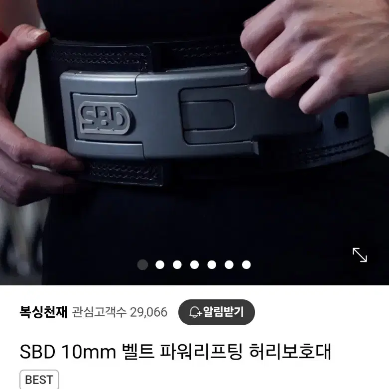 SBD 벨트 10mm L사이즈 팝니다