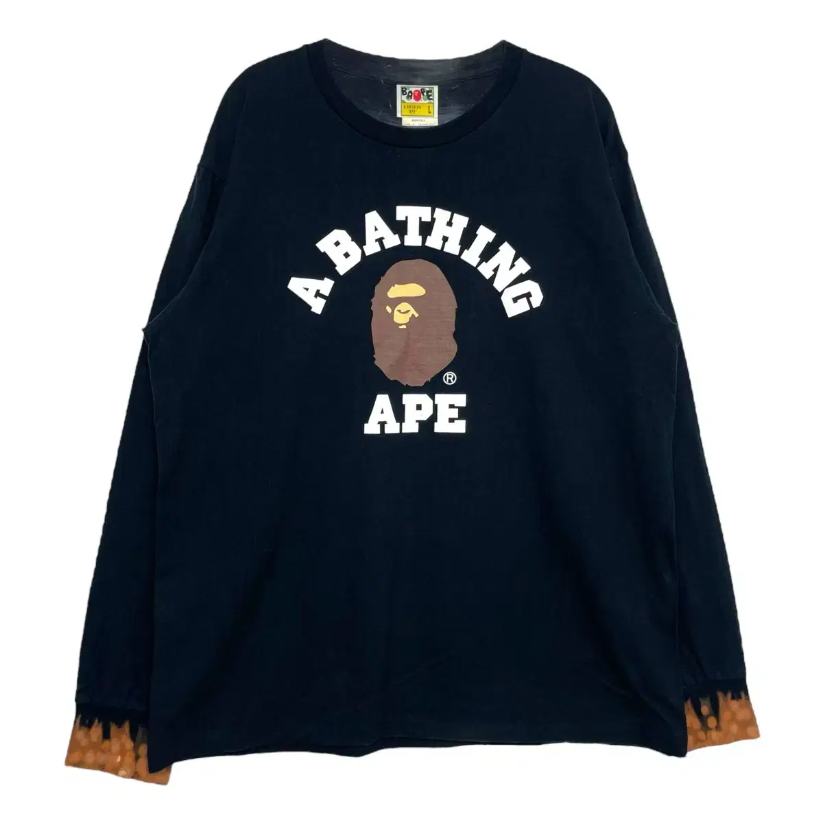 베이프 bape 칼리지 로고 티셔츠