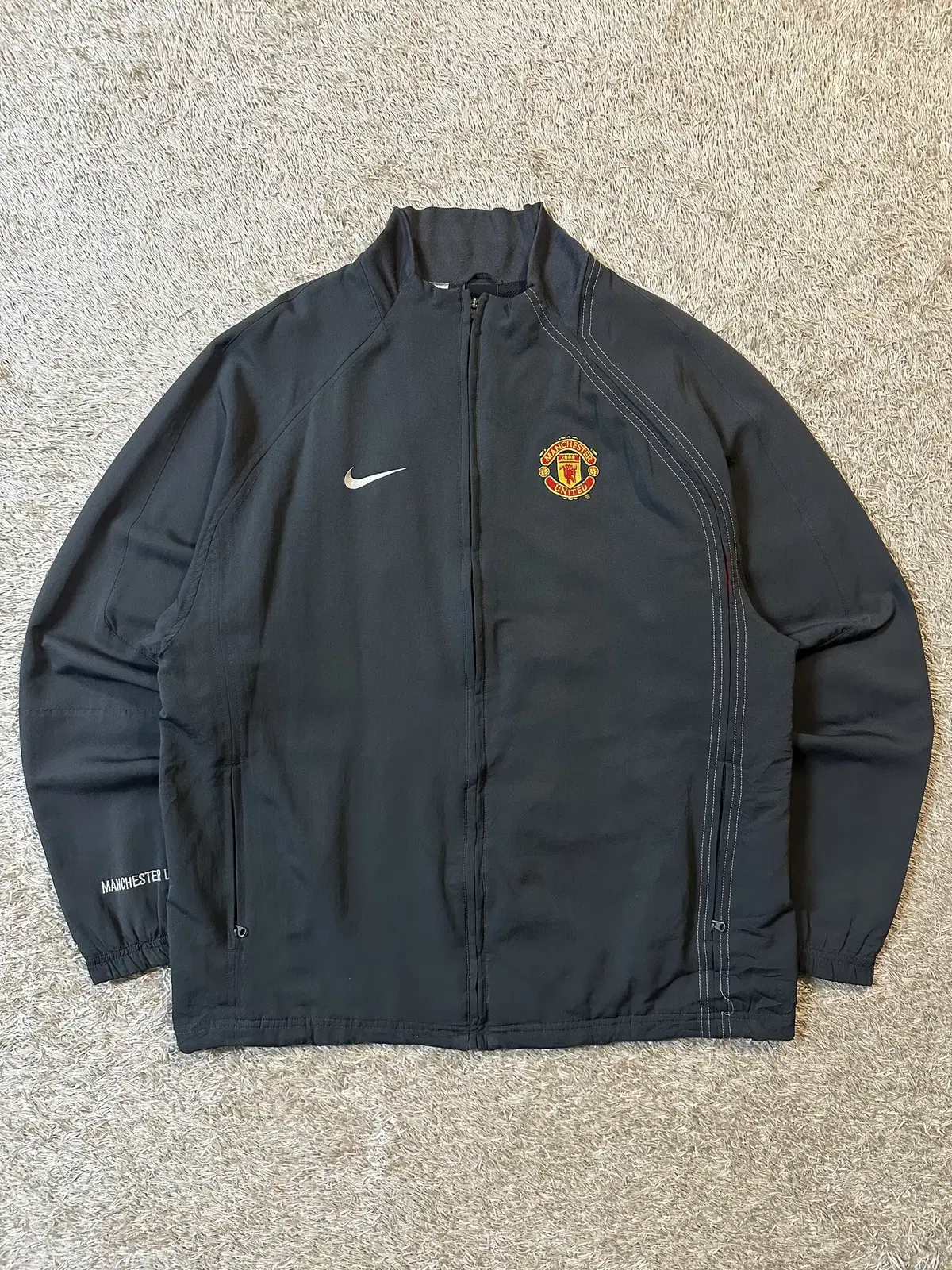 [XL] Large) 00s NIKE Man U Windbreaker Jacket Dark Grey