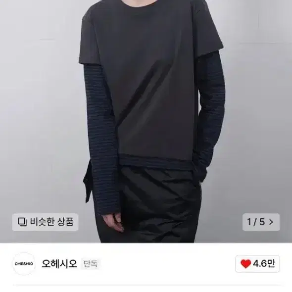 ◇OHESHIO◇ LAYERED STRIPE TSHIRT CHARCOAL Ohesio LAYERED STRIPE T-SHIRT, CHARCOAL on Bunjang Global Site.