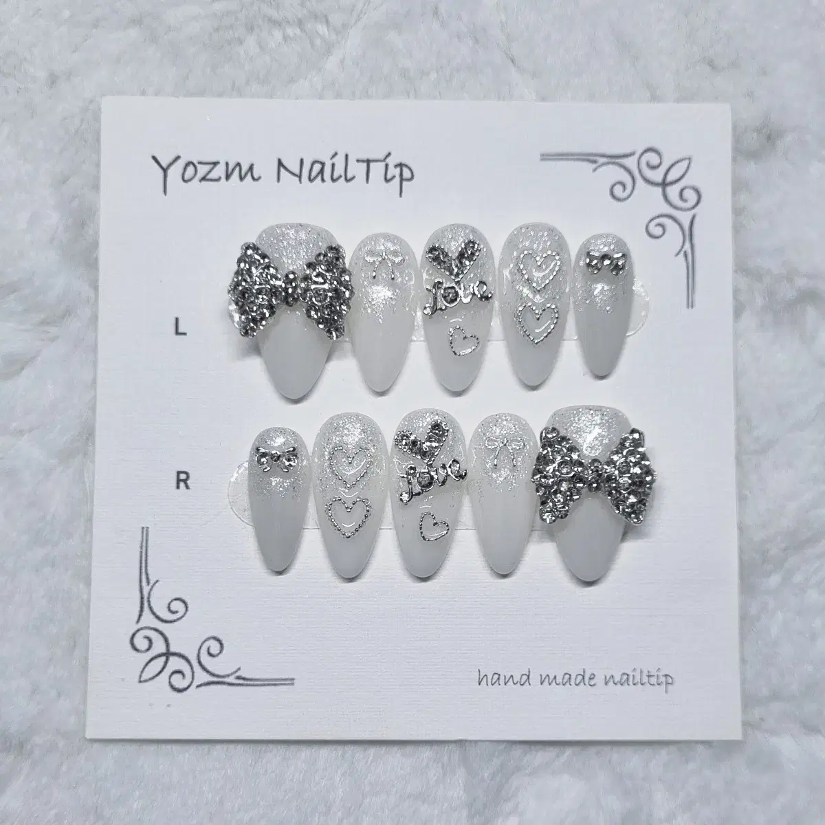 Yozm NailTip 러브왕리본