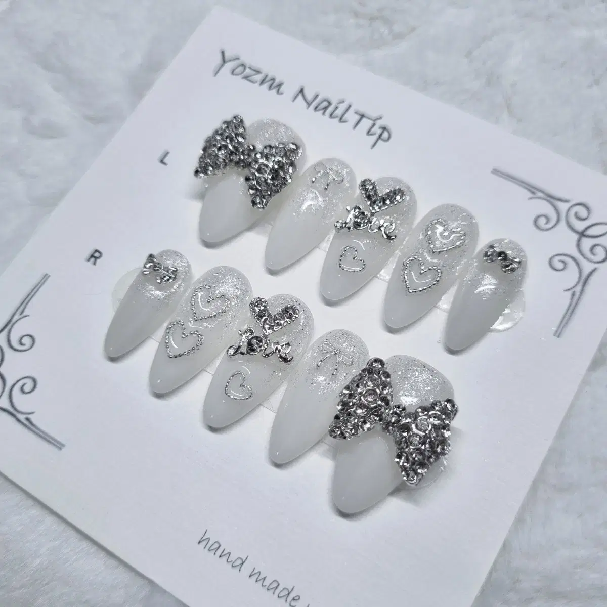 Yozm NailTip 러브왕리본