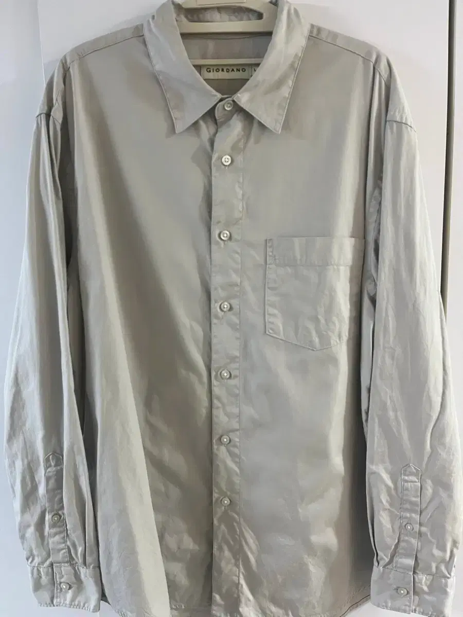 Giordano Overfit Oxford Shirt 042902 Light Gray