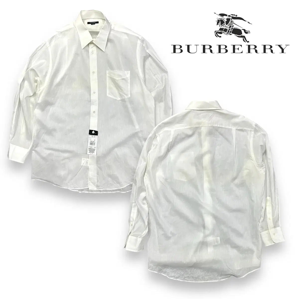 Burberry White Solid Shirt