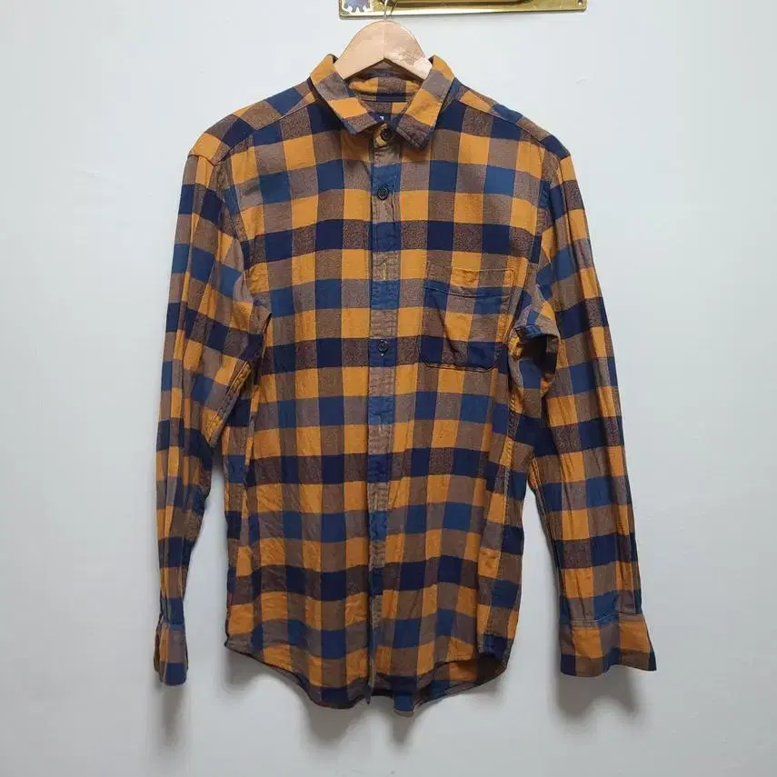 [uniqlo] Men's plaid shirtNavy L