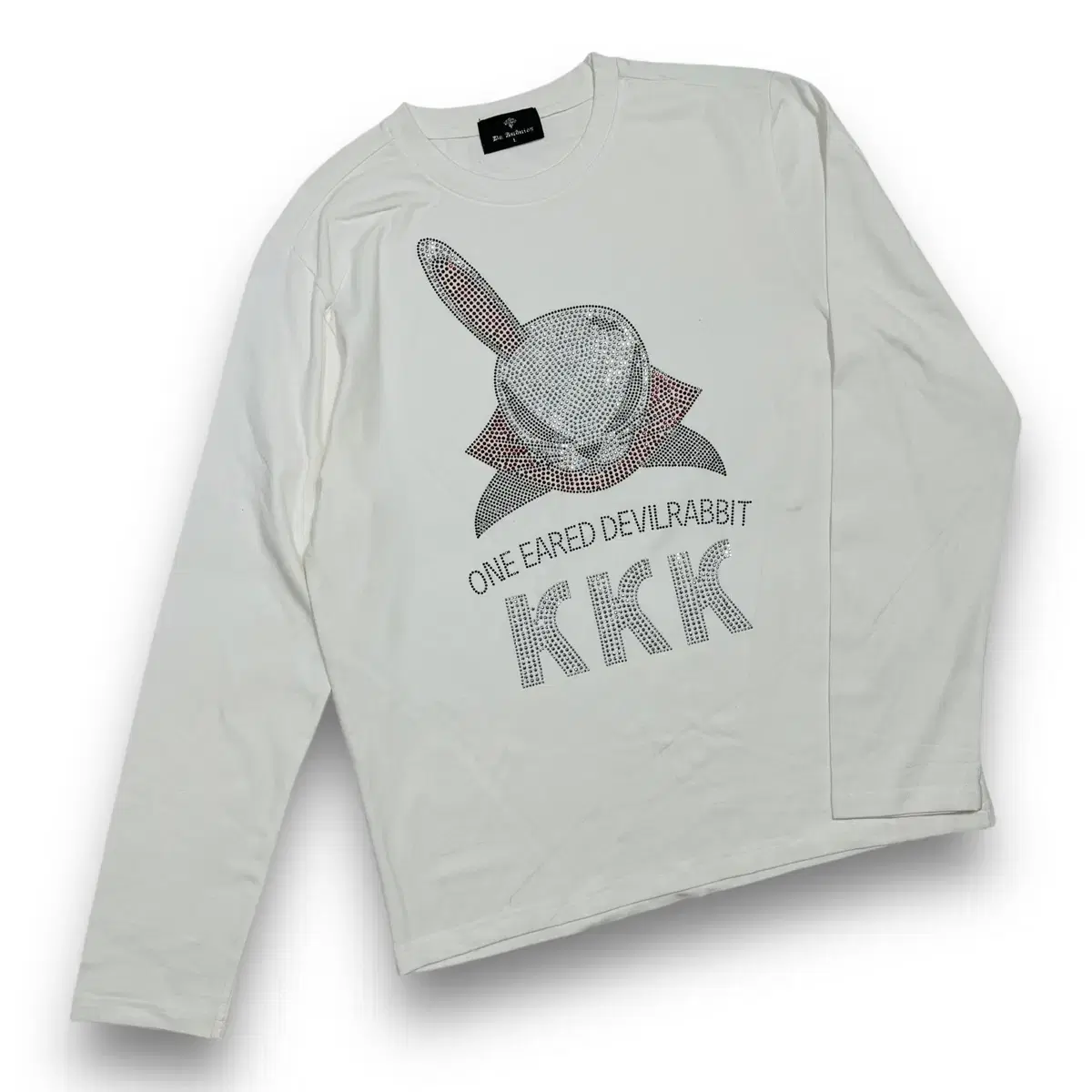 Punk KKK Devil Rabbit Studded White Long Sleeve