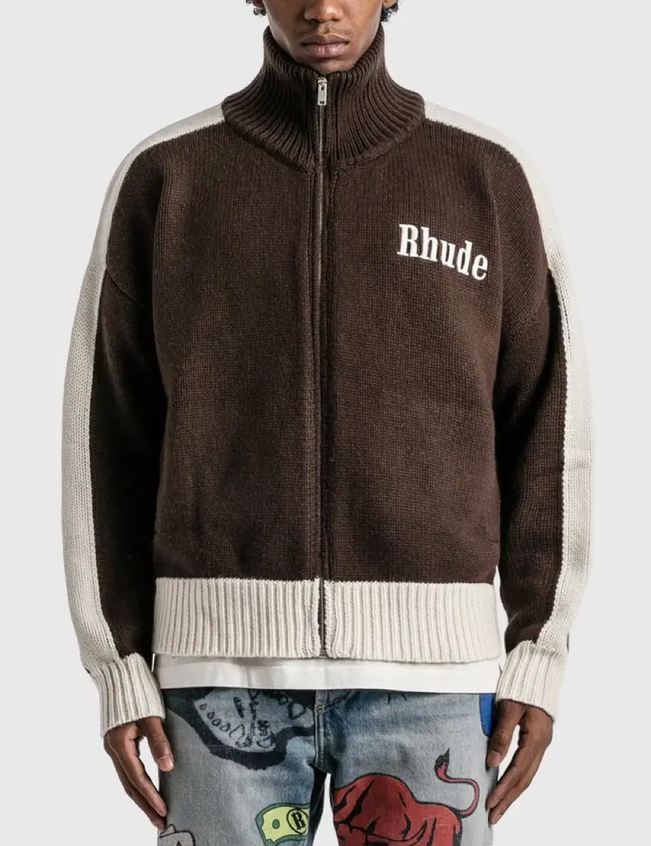 루드 rhude 니트 재킷