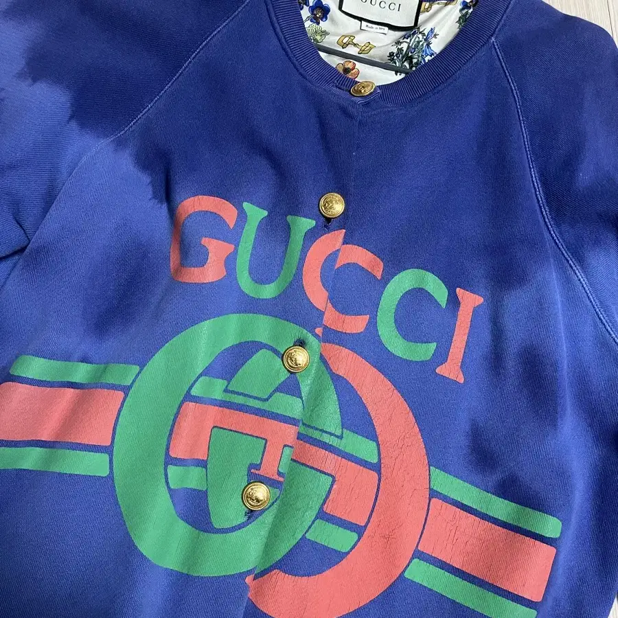 GUCCI Logo Cotton Jersey Cardigan