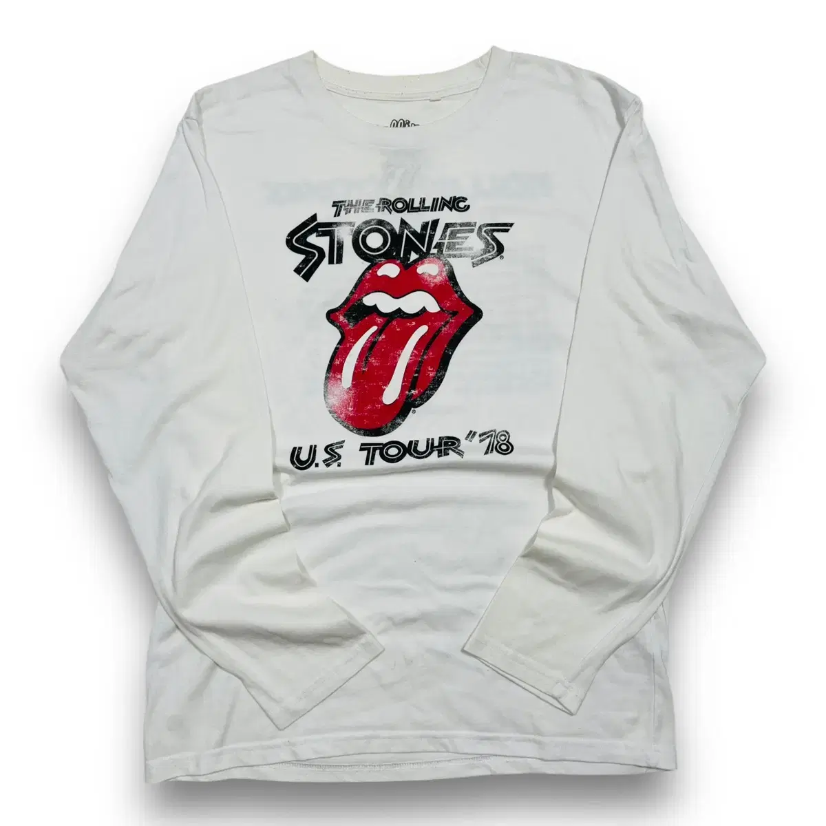 The Rolling Stones 2010s cignature Logo Vintage Long Sleeve