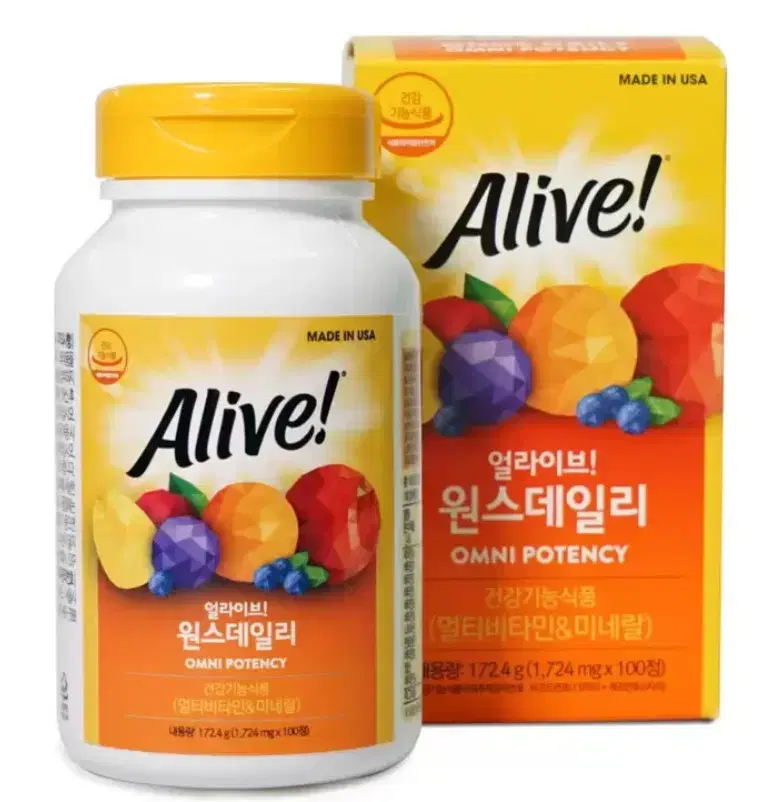 얼라이브 원스데일리 멀티비타민 1,724MG X 100정