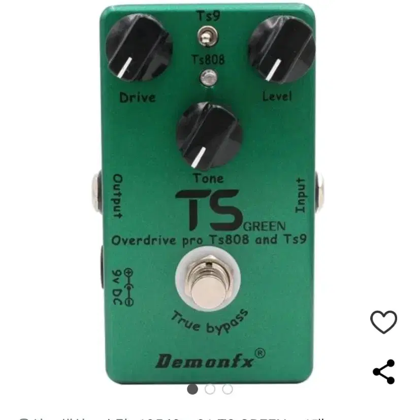 Demonfx TS GREEN 기타 이펙트 페달 TS9 TS808