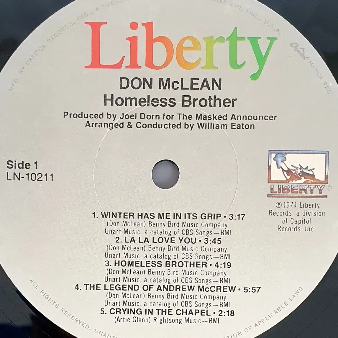 LP ㅡ  Don Mclean  수입원반