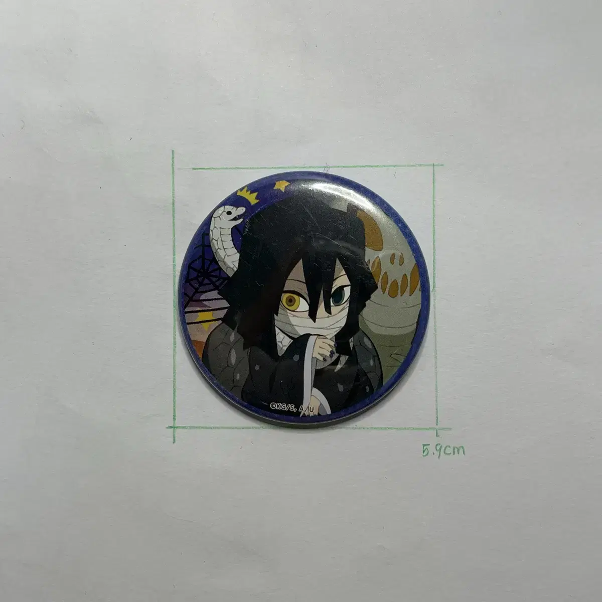 Demon Slayer Iguro Obanai Halloween Can Badge