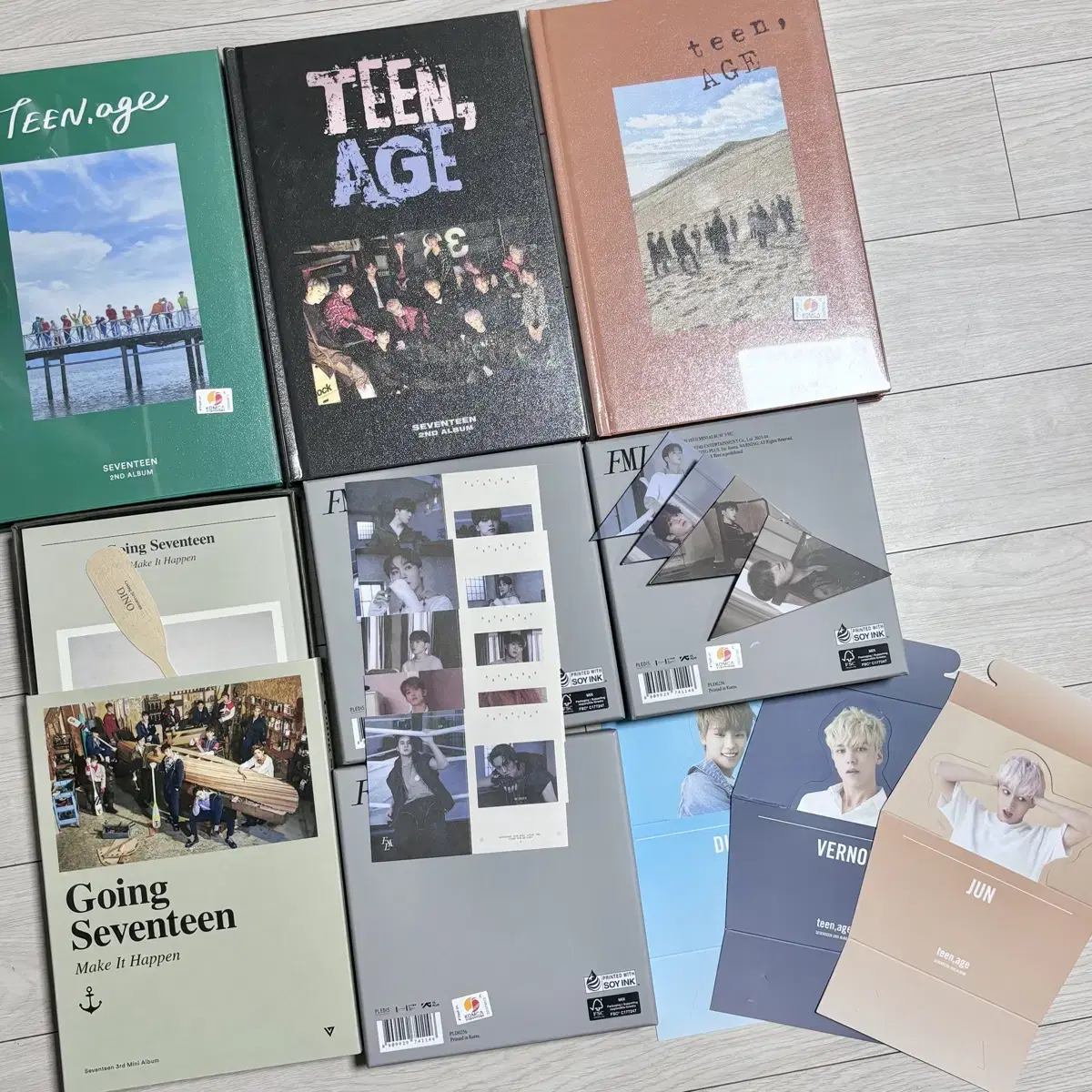 (무료나눔)박수 틴에이지 FML 퍽마랖 고잉세븐틴 붐붐 개봉앨범