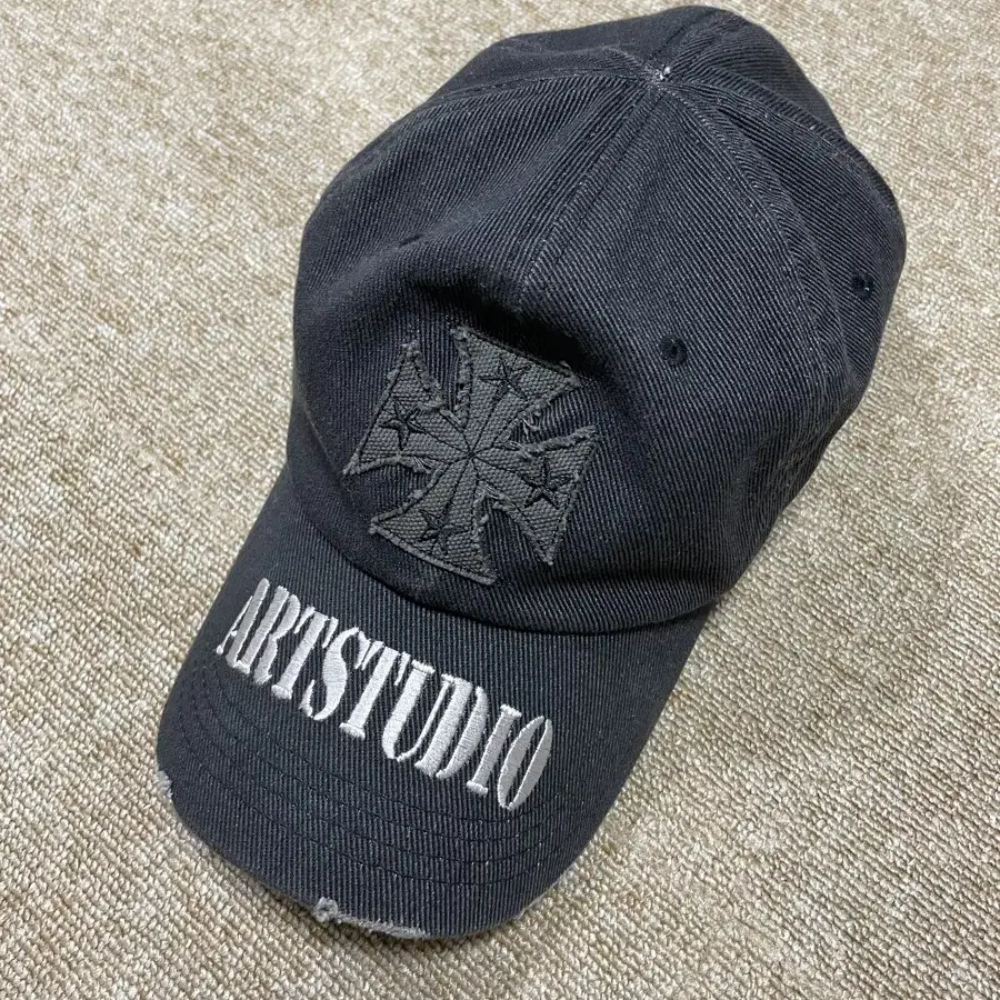 (L, 초판) ETCE Cross Destroyed Cap (black)