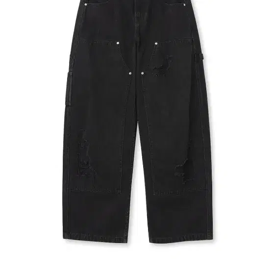 밀로 Damage Carpenter Pants [Washed Black]