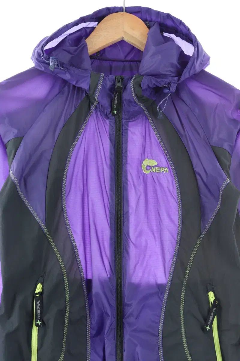 W(S) NEPHA Zip-up windbreaker jacket Purple Lightweight slim fit Limited edition-FD37