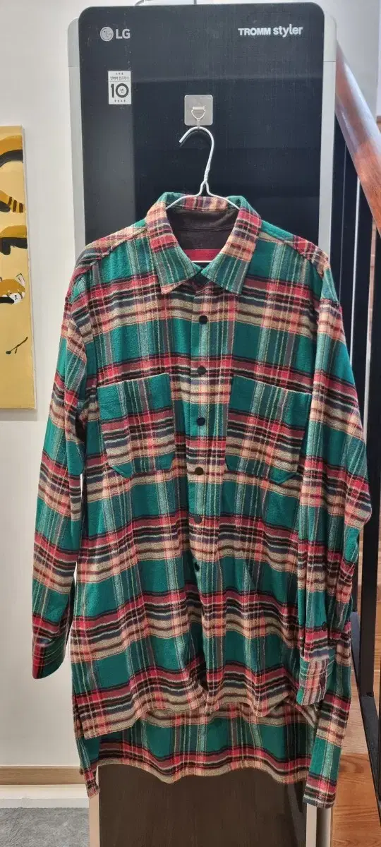 ATTENTIONROW Check Shirt 2XL