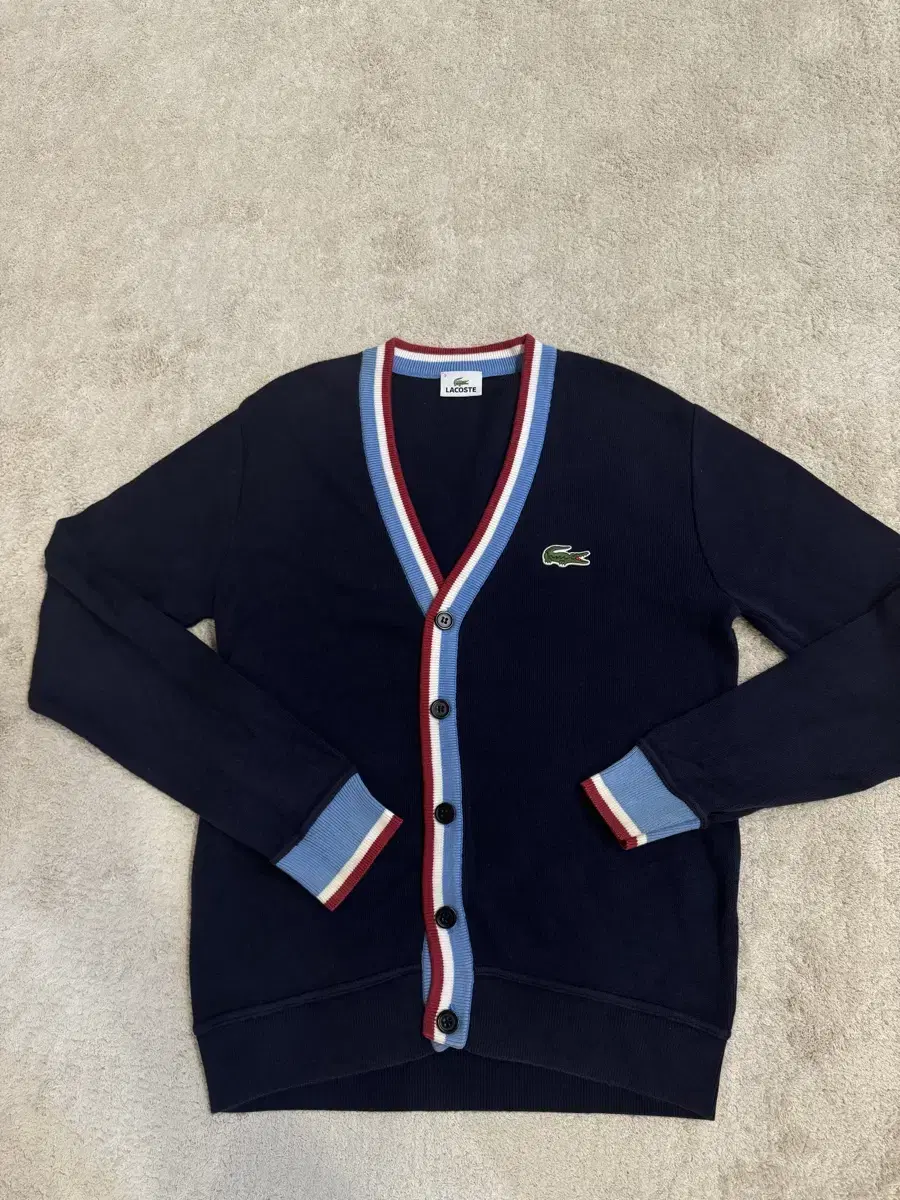 (Status SS) Lacoste Double Color Line Cardigan 95-100