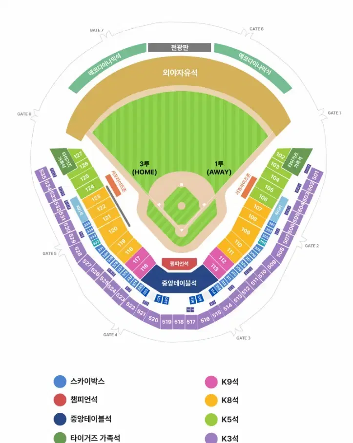 한국시리즈 5차전 외야자유석