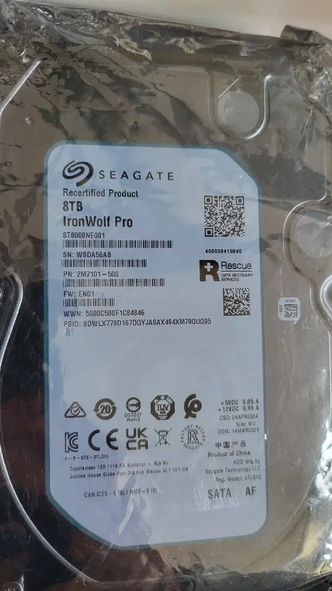 (새상픔)seagate ironwolf 8t