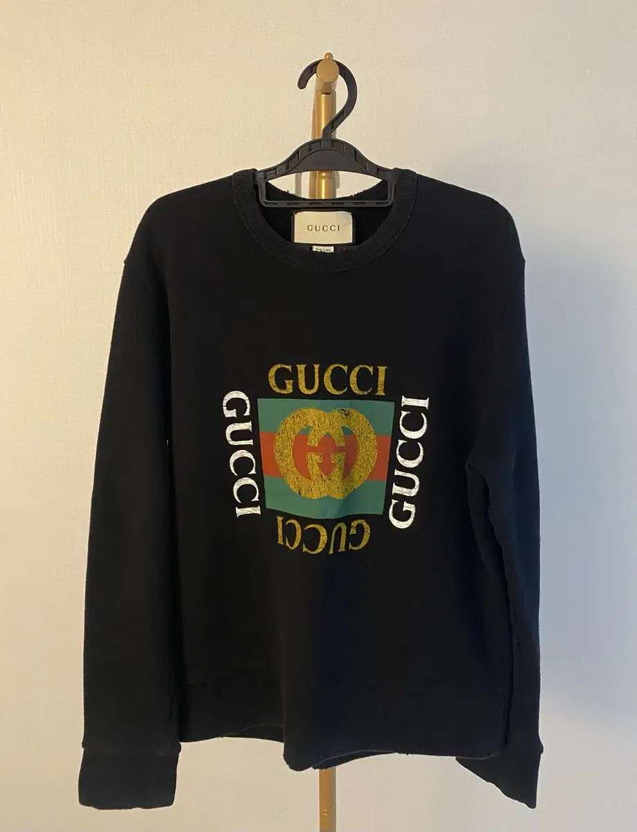 [S-Class/Genuine/Lowest Price] Gucci Vintage Boxed Logo Man-To-Man