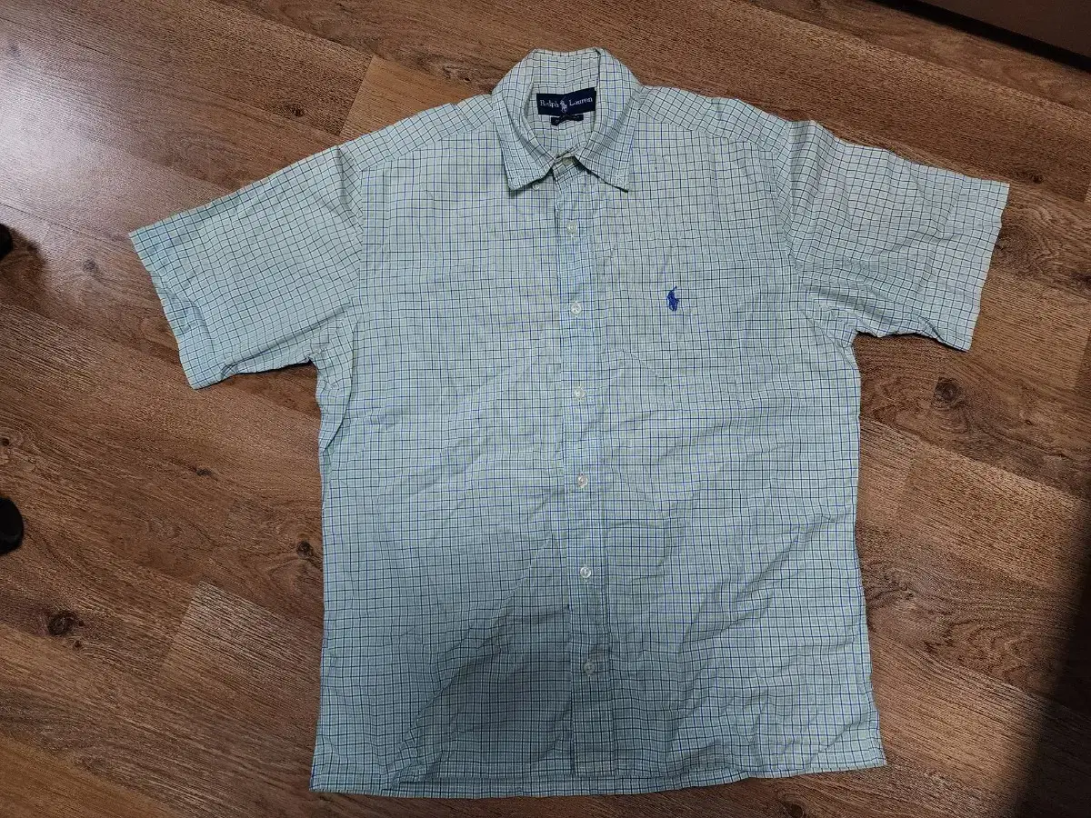 Taffo) Polo check short sleeve shirt S