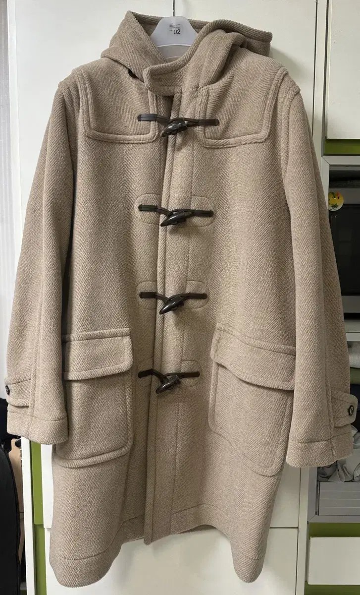 Inverted Abbot Duffle Coat Moka size 40