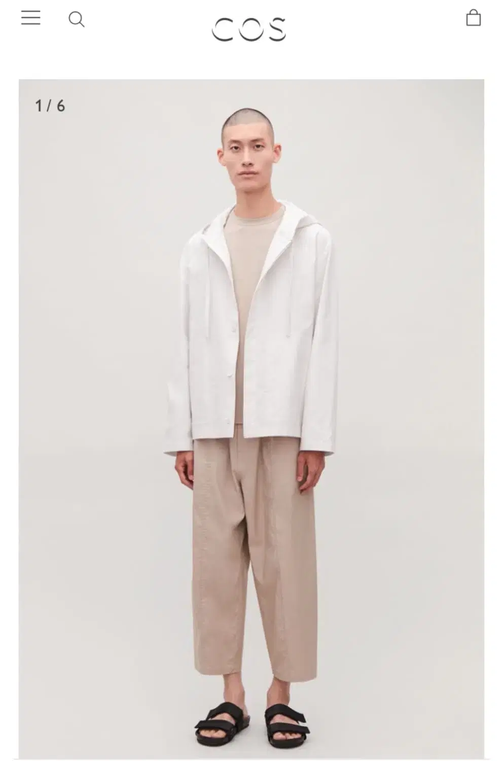 COS Lightweight hooded jacket Ivory white size S is sold out.