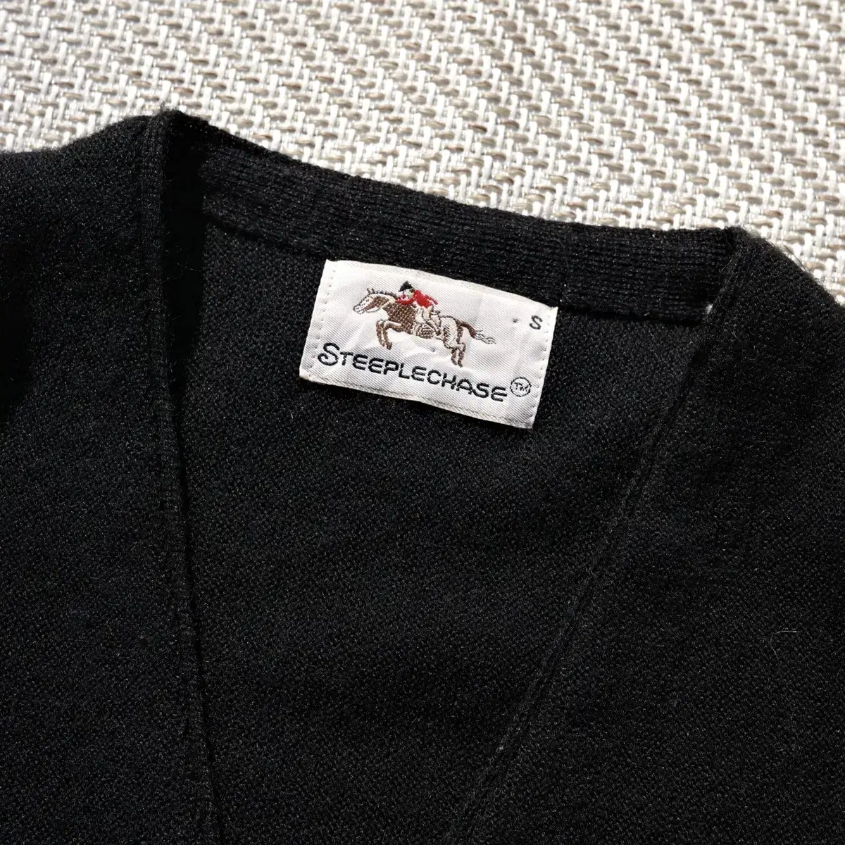 70s steeplechase black cardigan