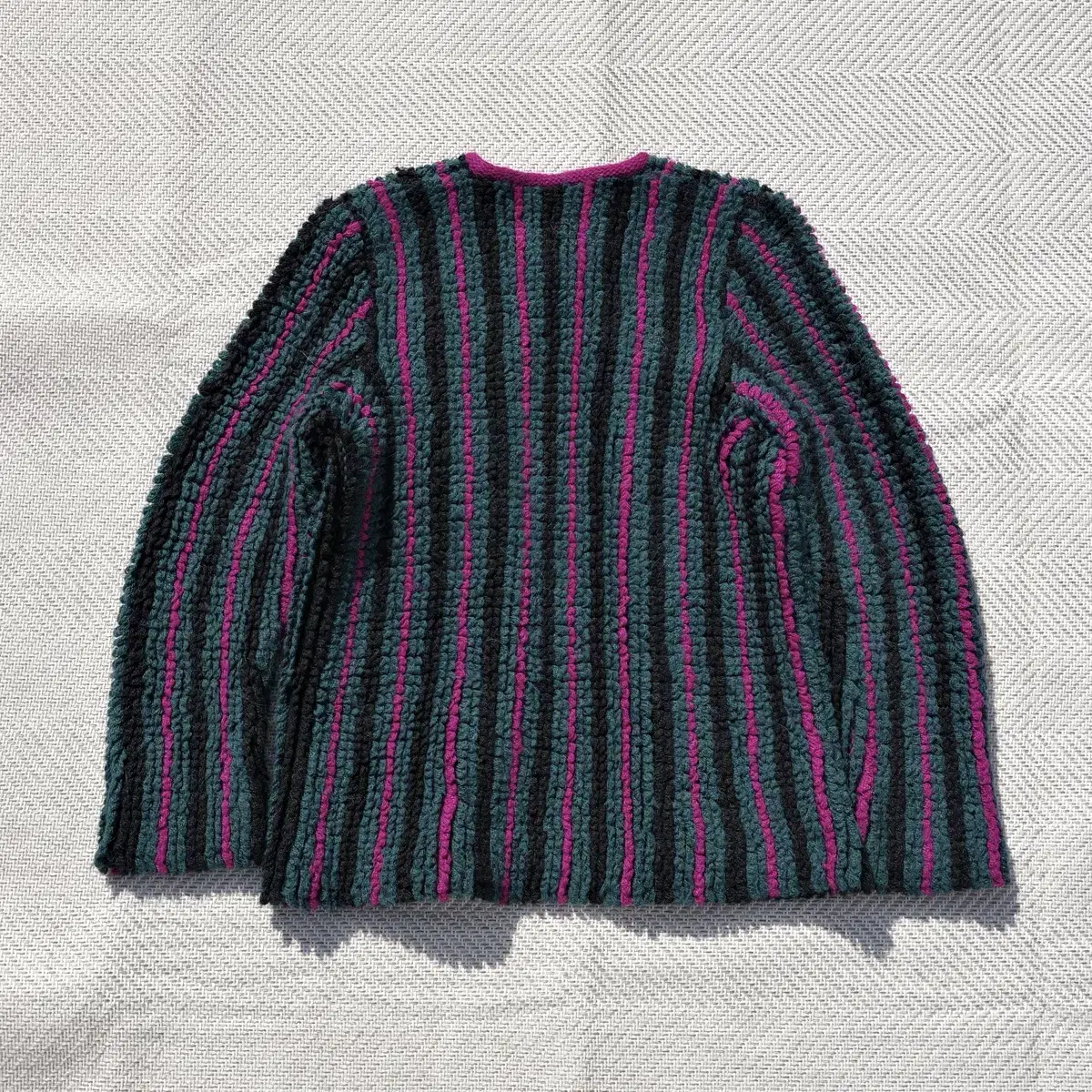 80s europe Vintage Mohair loop cardigan