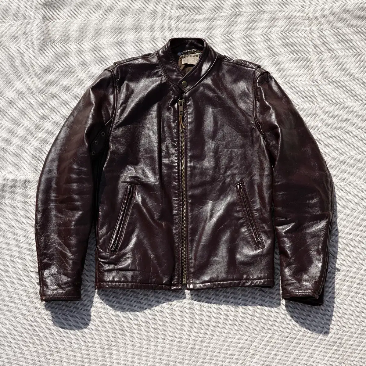 60-70s Leather Motorcycle Jacket