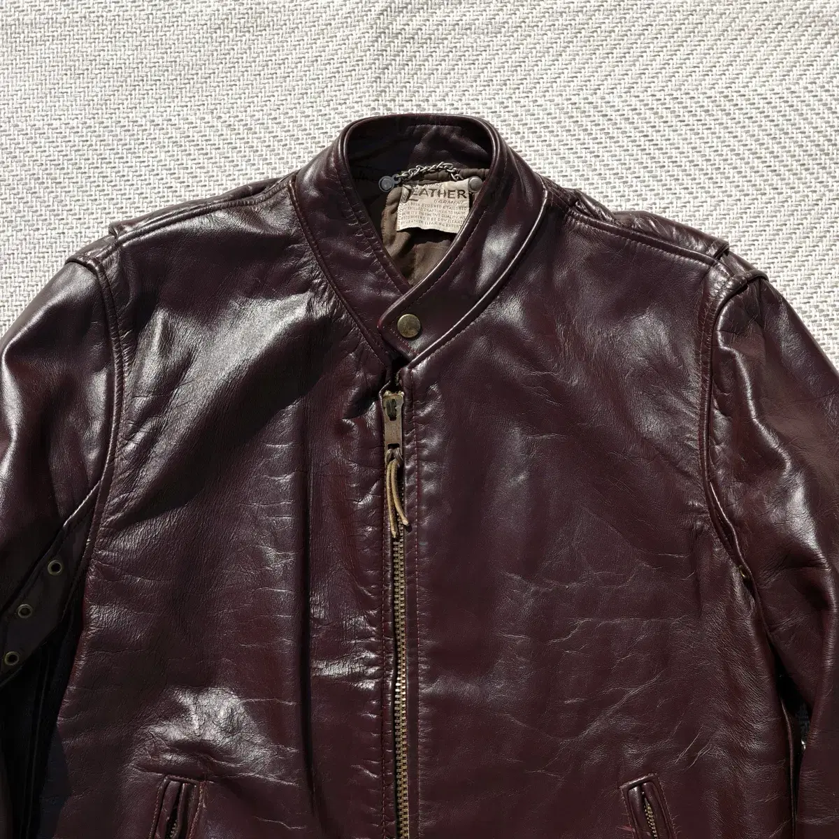 60-70s Leather Motorcycle Jacket