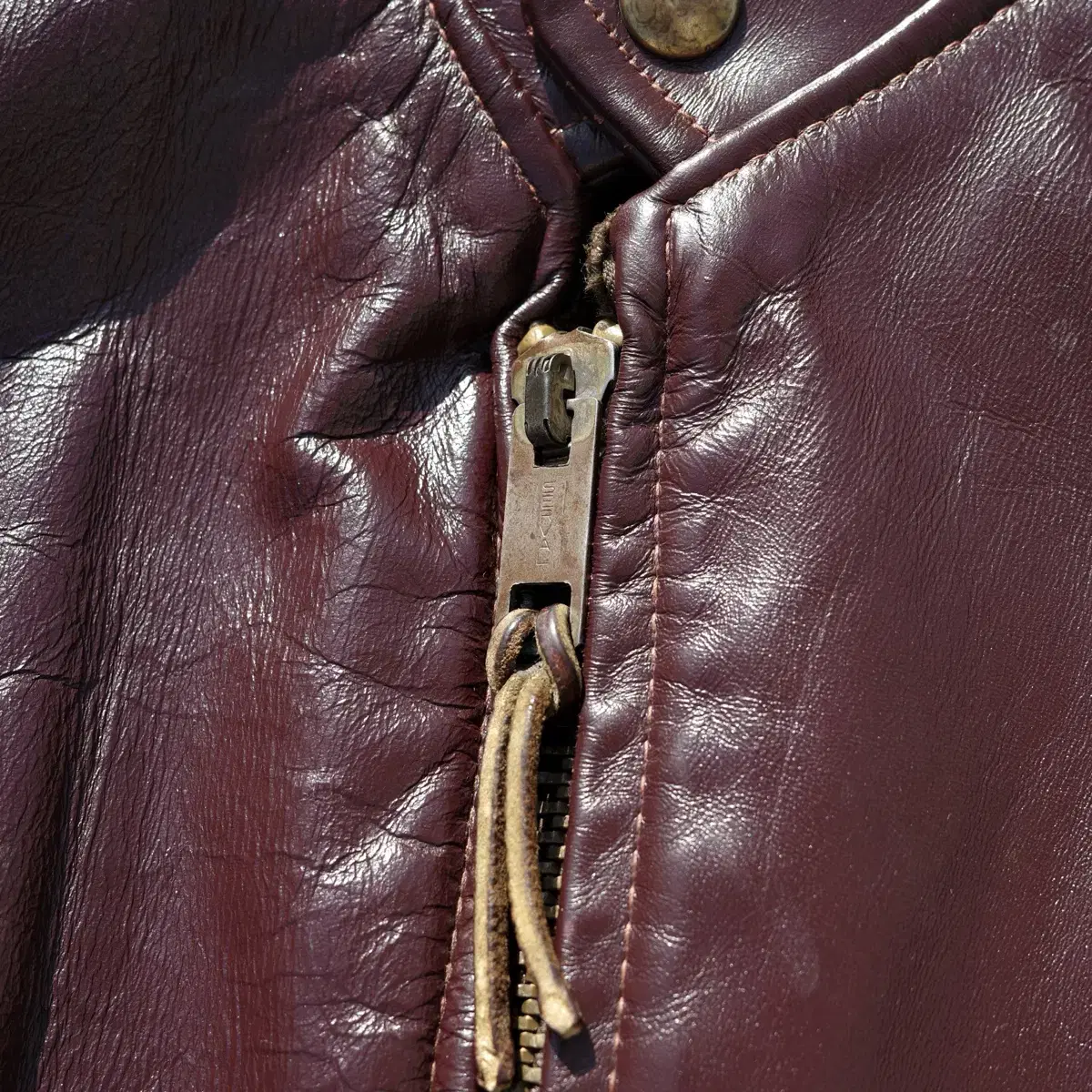 60-70s Leather Motorcycle Jacket