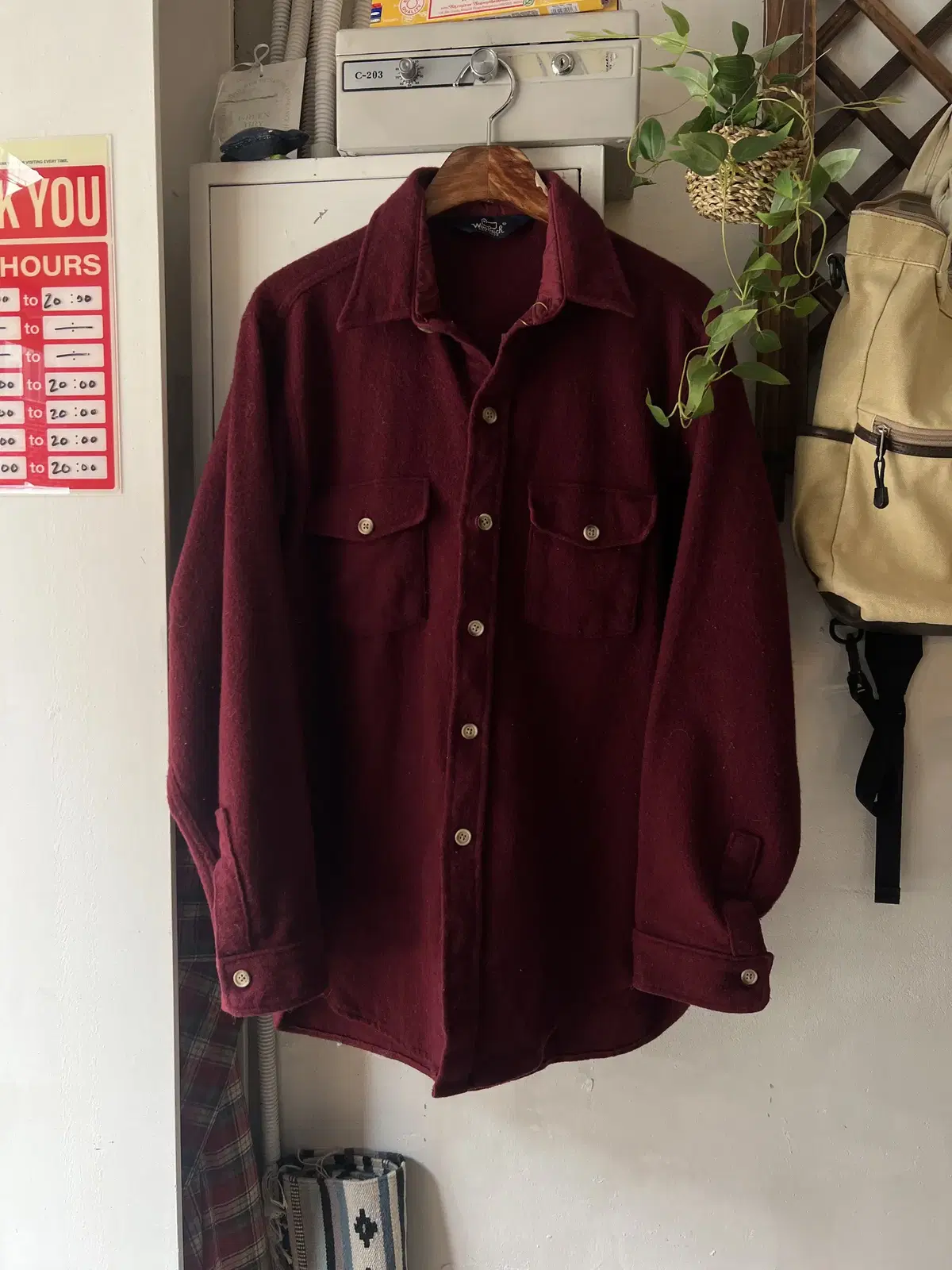 [L]80's 울리치 Made in USA 헤비 울 셔츠