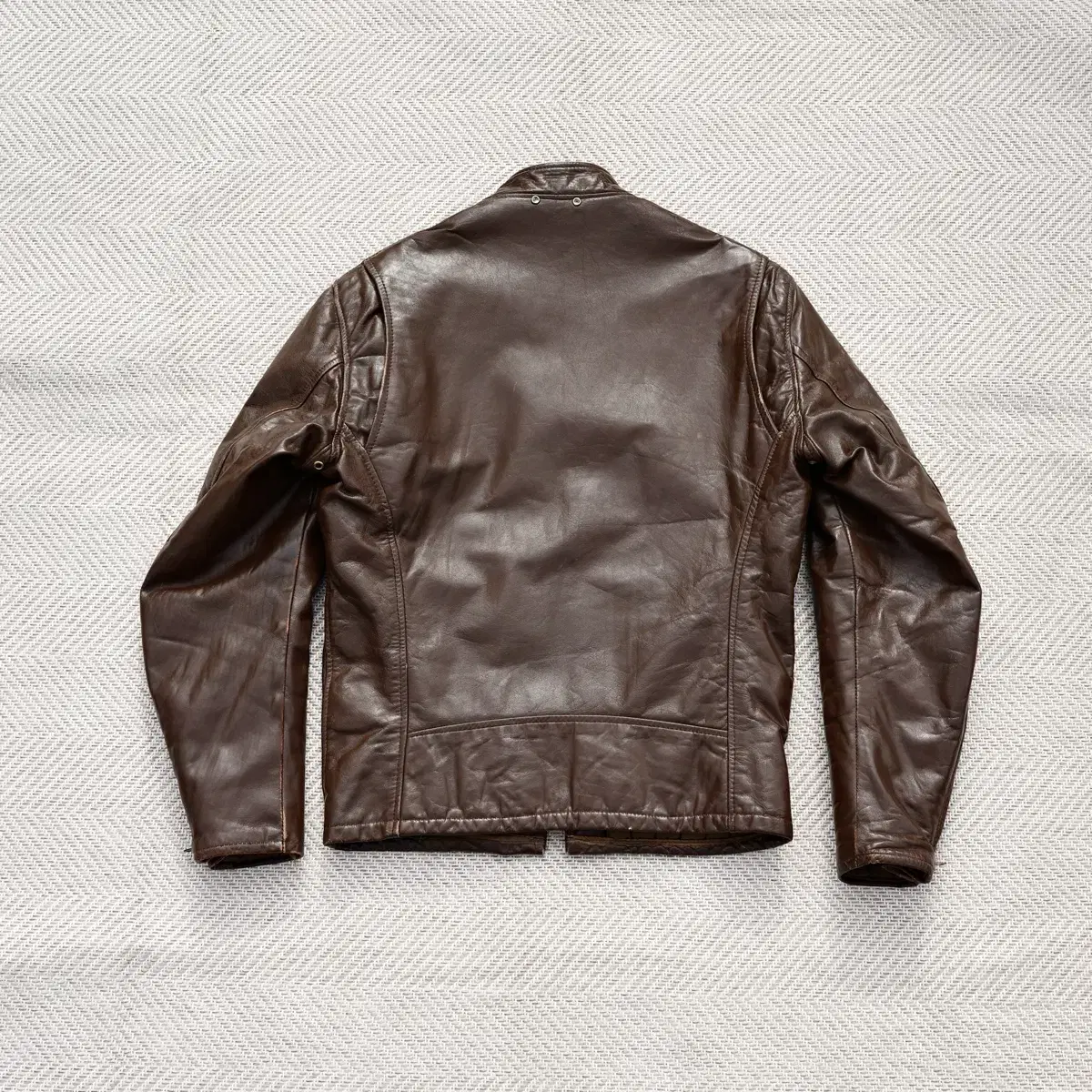 70s Leather Motorcycle Cafe Racer Jacket