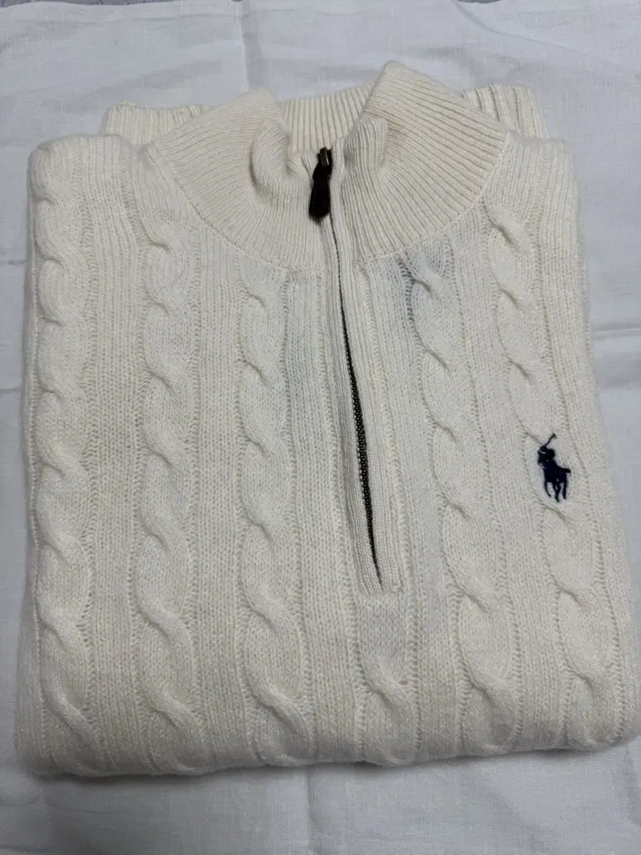 [NEW] Polo Ralph Lauren Wool Cashmere Cable Knit Quarter-Zip Sweater