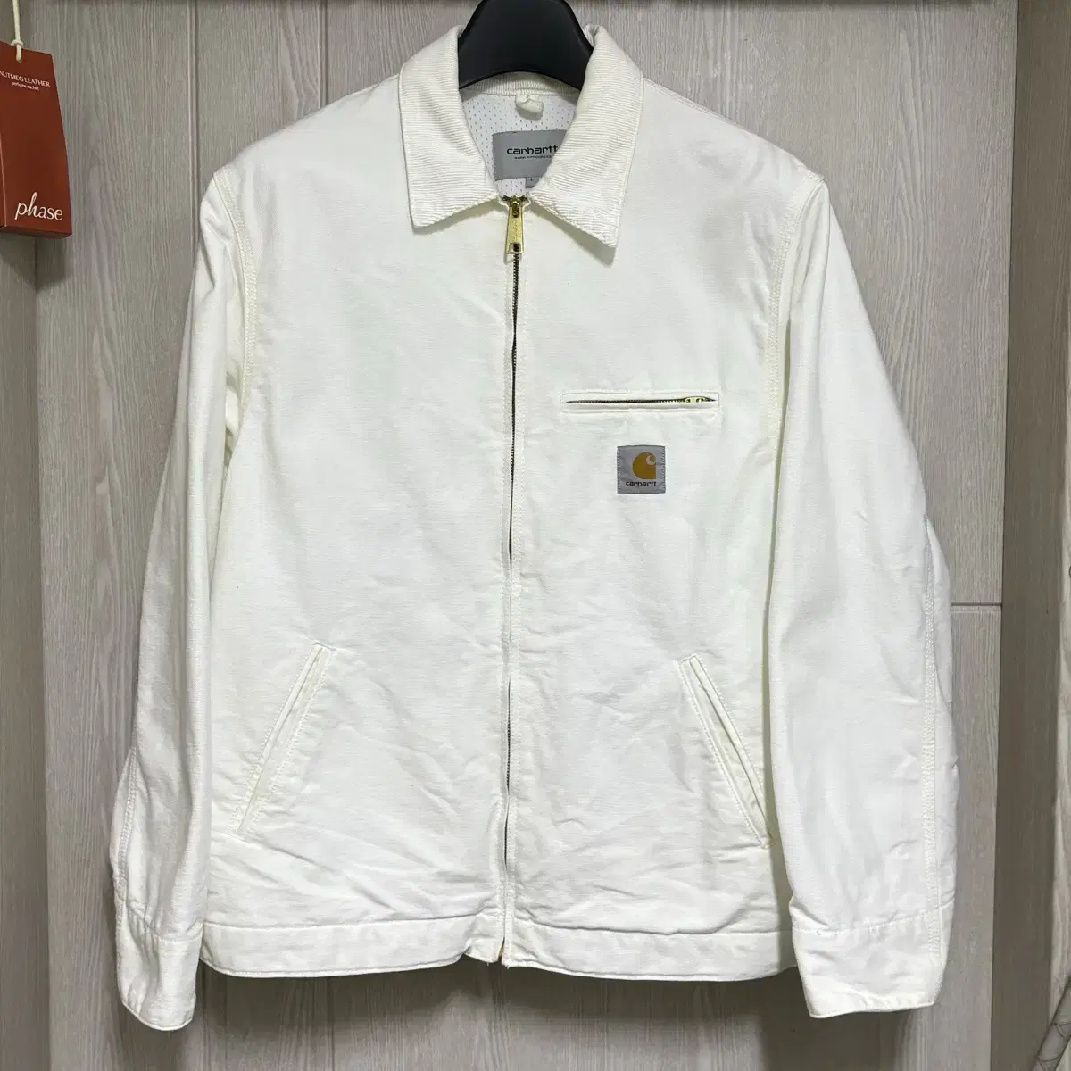 [ L ] Calhart Detroit Wip White Jacket