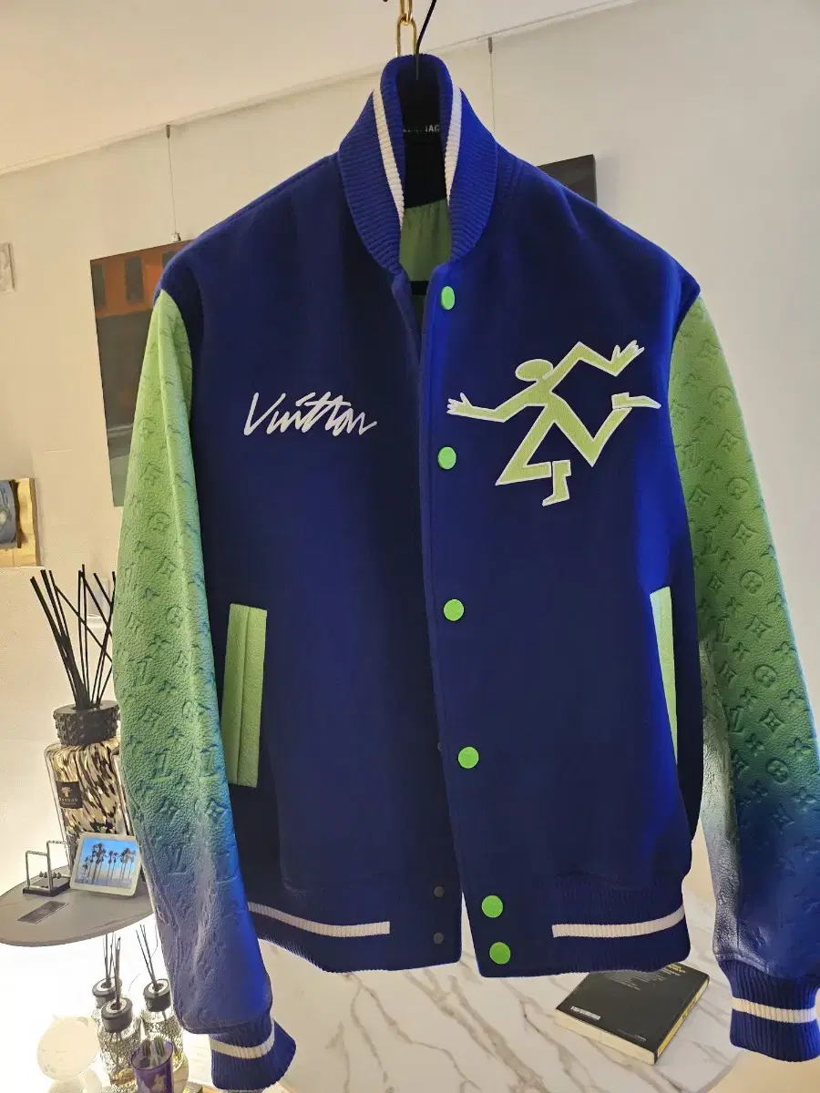 Louis Vuitton Virgil Abloh Gradient Varsity Jacket(size 52)