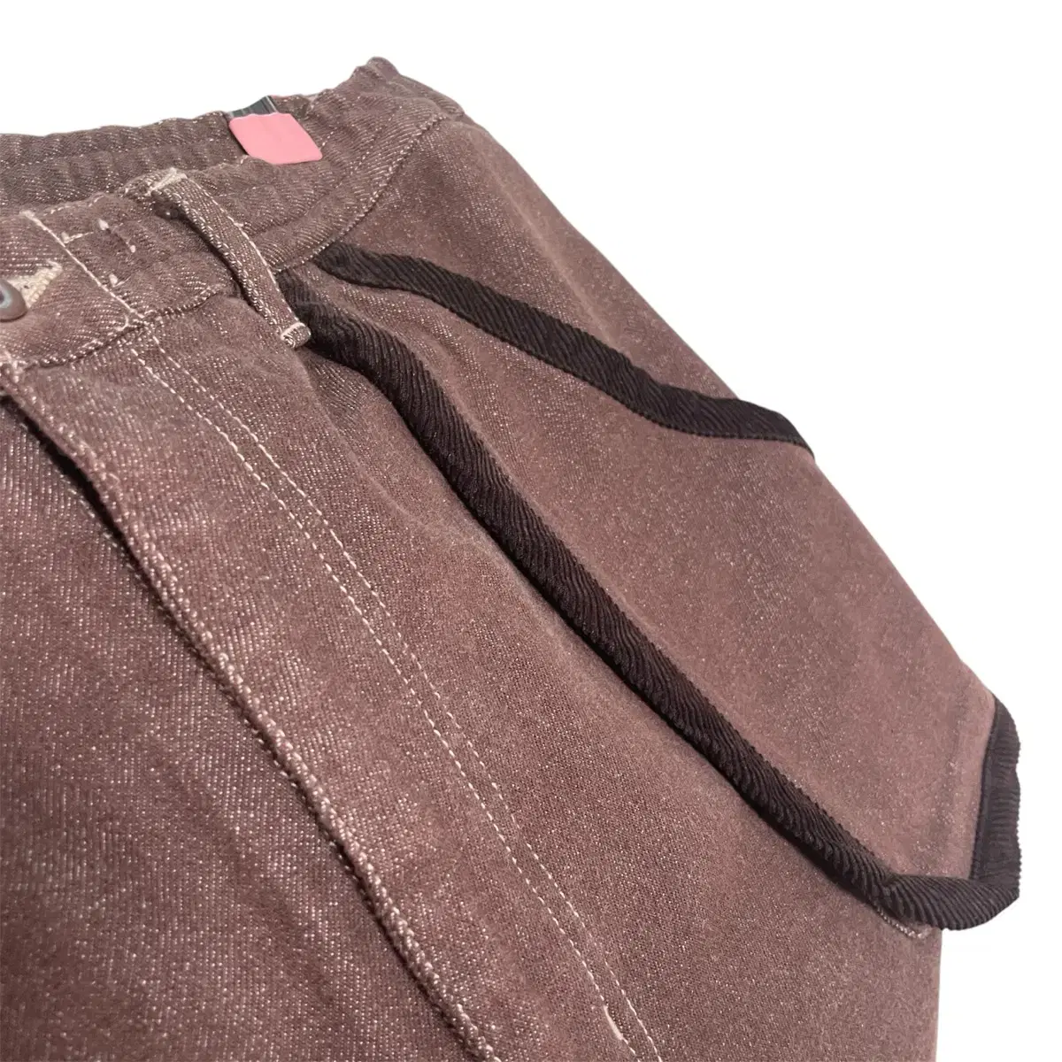 Dark pink brown corduroy cargo pants