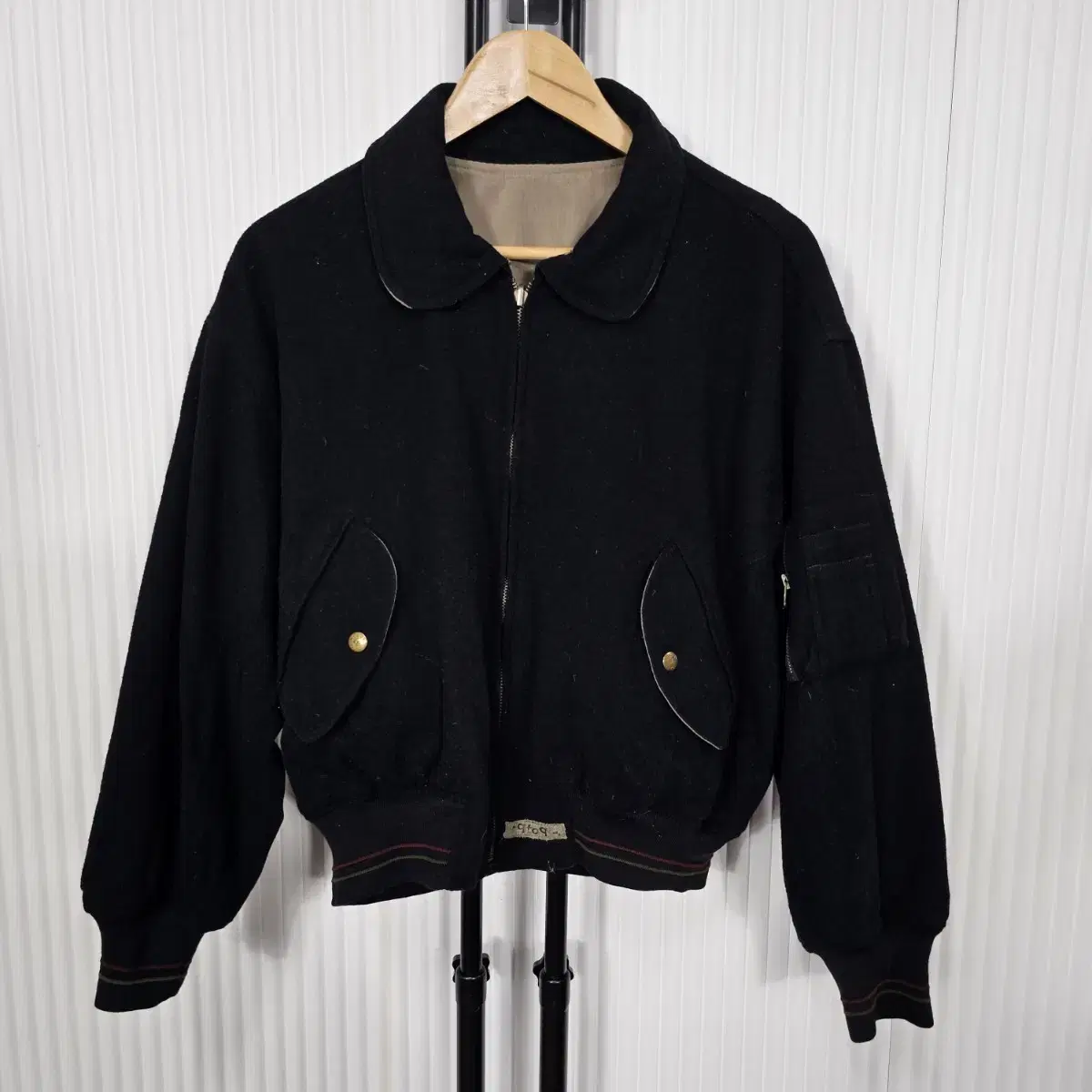 Nine to Nine 90's Crop Wool Jacket M