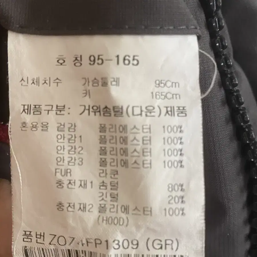 100) 올젠 뉴테라 후드퍼 구스다운