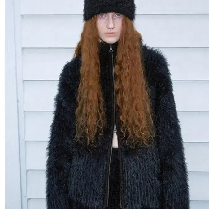 낫띵에브리띵 VEGAN FUR KNIT JACKET