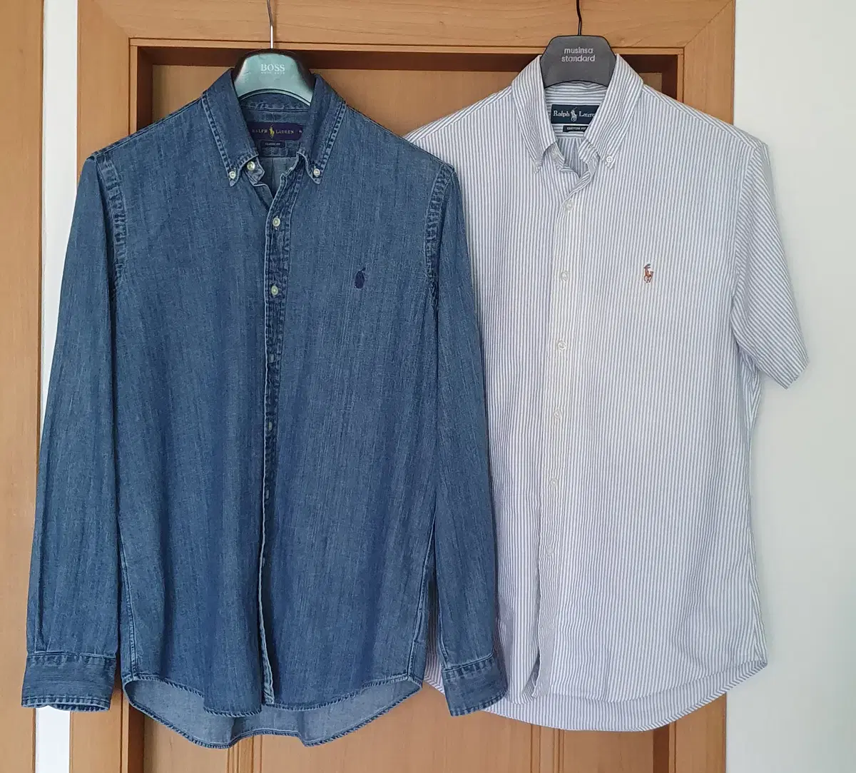 M Polo Chambray Denim, Oxford Stripe Short Sleeve Shirt Southern