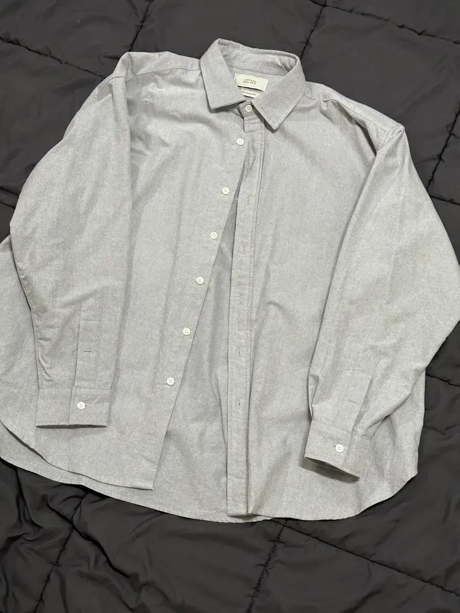 Rafferty Store Broad Oxford B.D Shirt_Neutral Gray