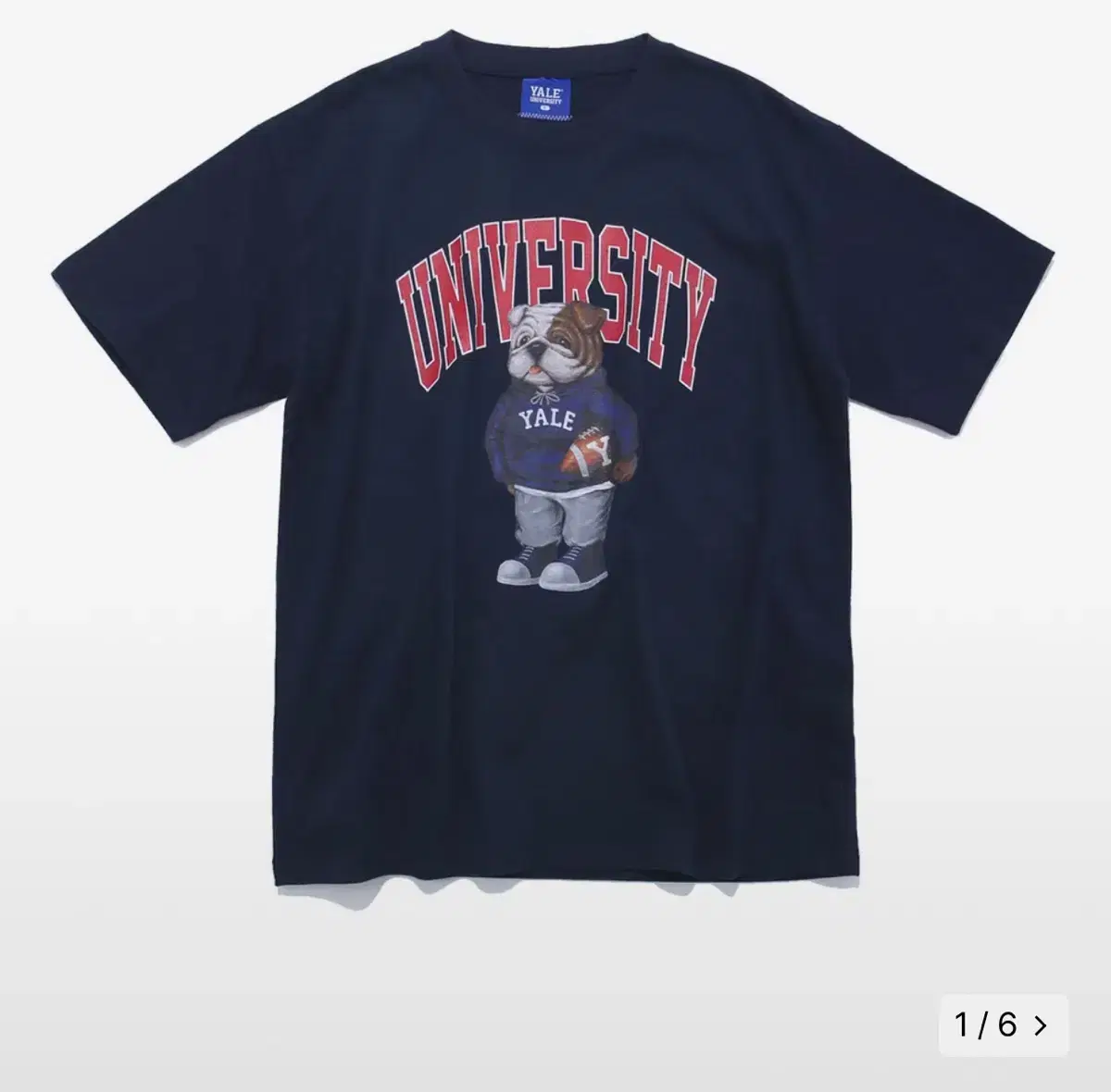 예일 티셔츠 UNIVERSITY HANDSOME DAN TEE NAVY