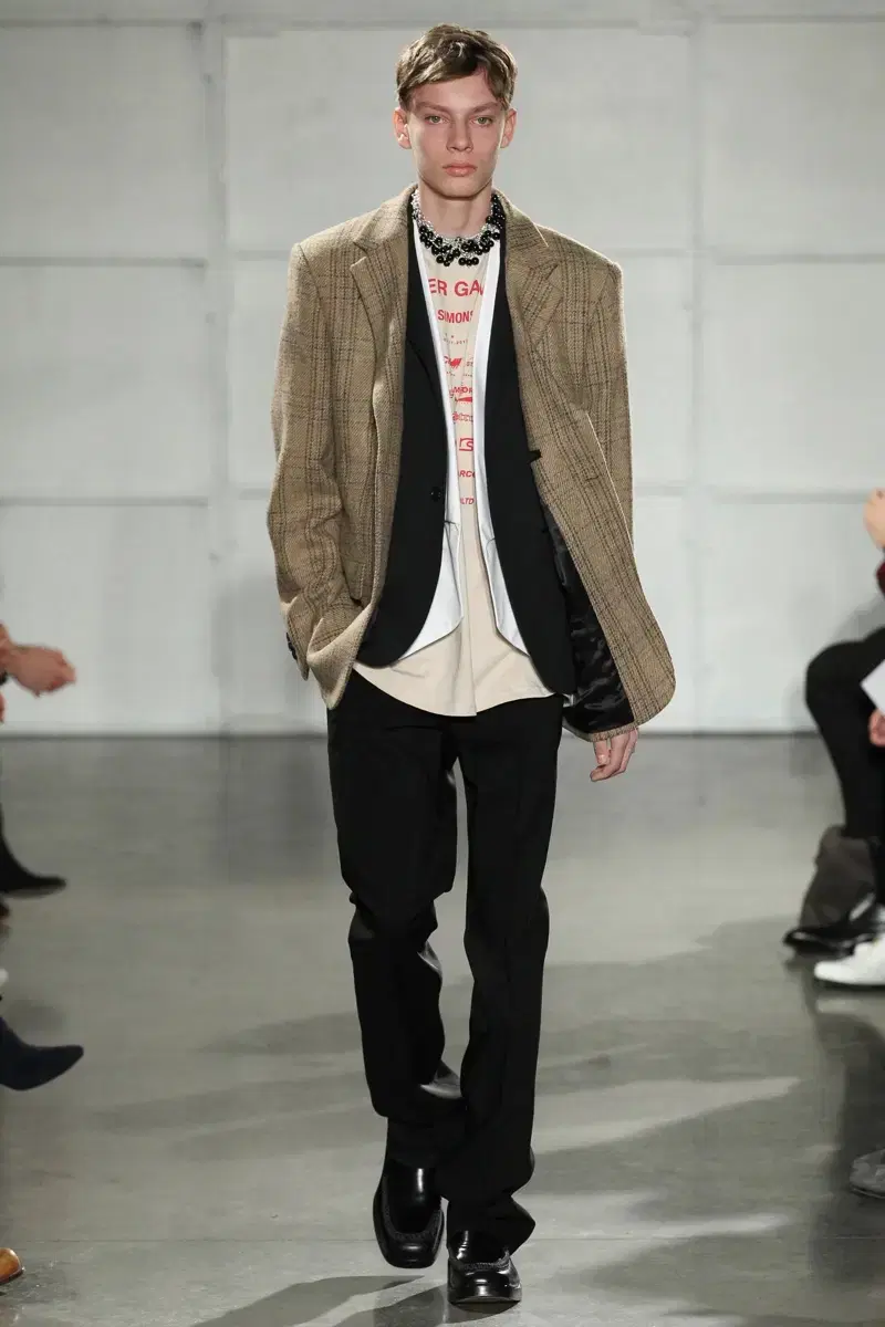 Raf Simons FW17 Check Two-Button Blazer(48)