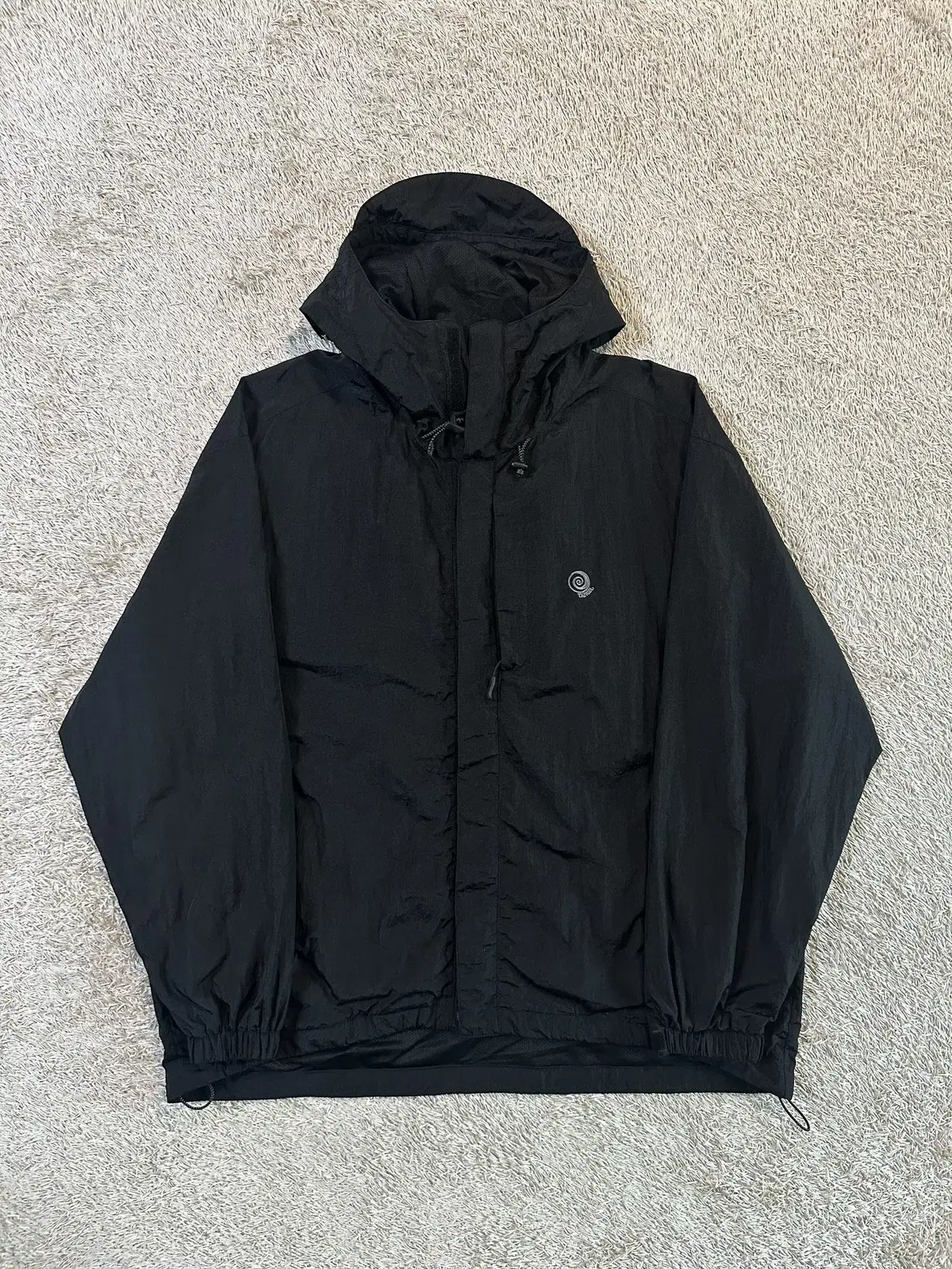 [L] New) TRAVEL TRAVEL Goof Hooded Windbreaker Jacket Black